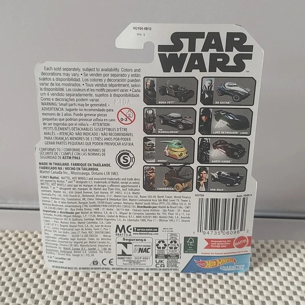 Hot Wheels Character Cars Star Wars Grogu Die-Cast Disney The Mandalorian NWT